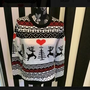 Reindeer w/Heart/ Trees Sweater